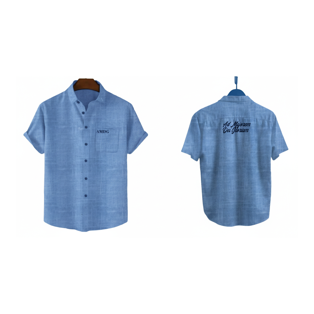 Kemeja Katun Linen AMDG 2XL - 3XL (belakang)