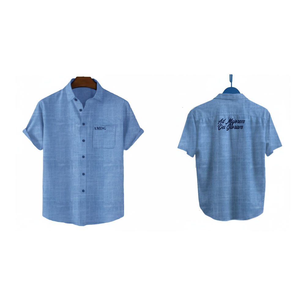 Kemeja Katun Linen AMDG 2XL - 3XL